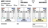 Chris Duncan defeats Omar Morales by split decision (27-30, 29-28, 29-28)